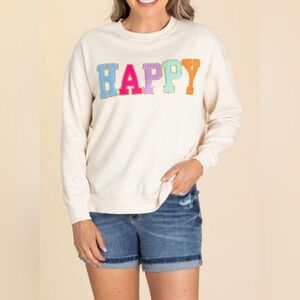 NWOT JESS LEA HAPPY Sweatshirt